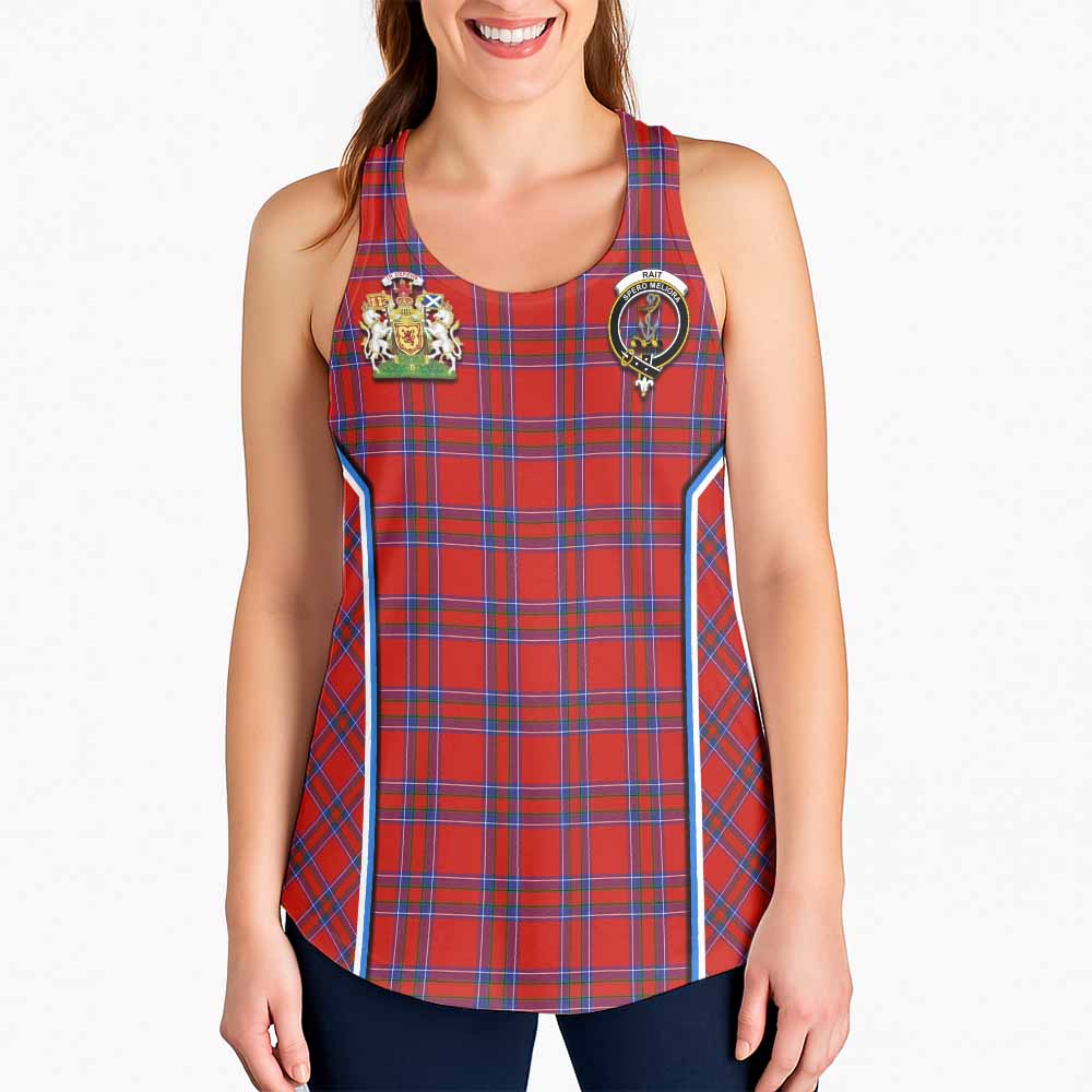 Rait Tartan Crest Women Racerback Tanks Scotland Coat of Arm Flag Style - Tartan Vibes Clothing
