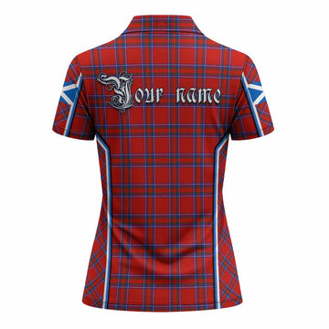 Rait Tartan Crest Women's Polo Shirt Scotland Coat of Arm Flag Style