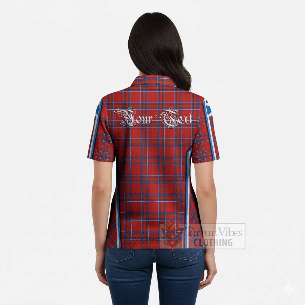 Rait Tartan Crest Women’s Polo Sweater Top Scotland Coat of Arm Flag Style