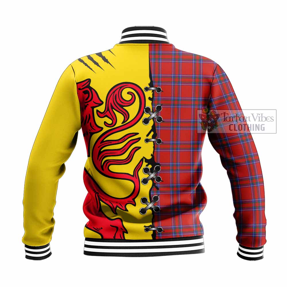 Rait Tartan Family Crest Baseball Jacket Lion Rampant Honor - Tartan Vibes Clothing