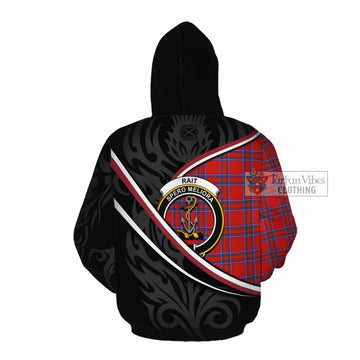 Rait Tartan Family Crest Cotton Hoodie Celtic Scottish Thistle Floral - Tartan Vibes Clothing