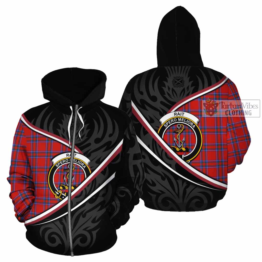 Rait Tartan Family Crest Cotton Hoodie Celtic Scottish Thistle Floral - Tartan Vibes Clothing