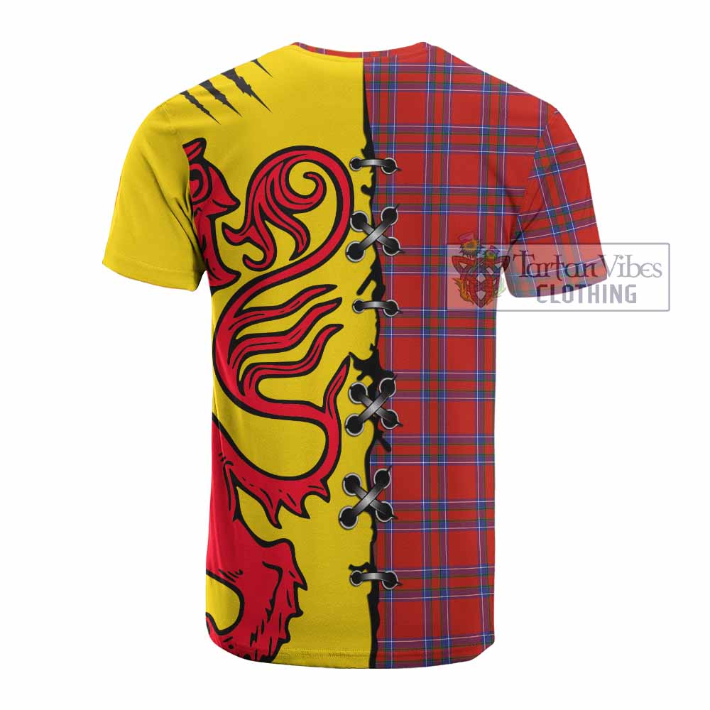Rait Tartan Family Crest Cotton T-shirt Lion Rampant Honor - Tartan Vibes Clothing