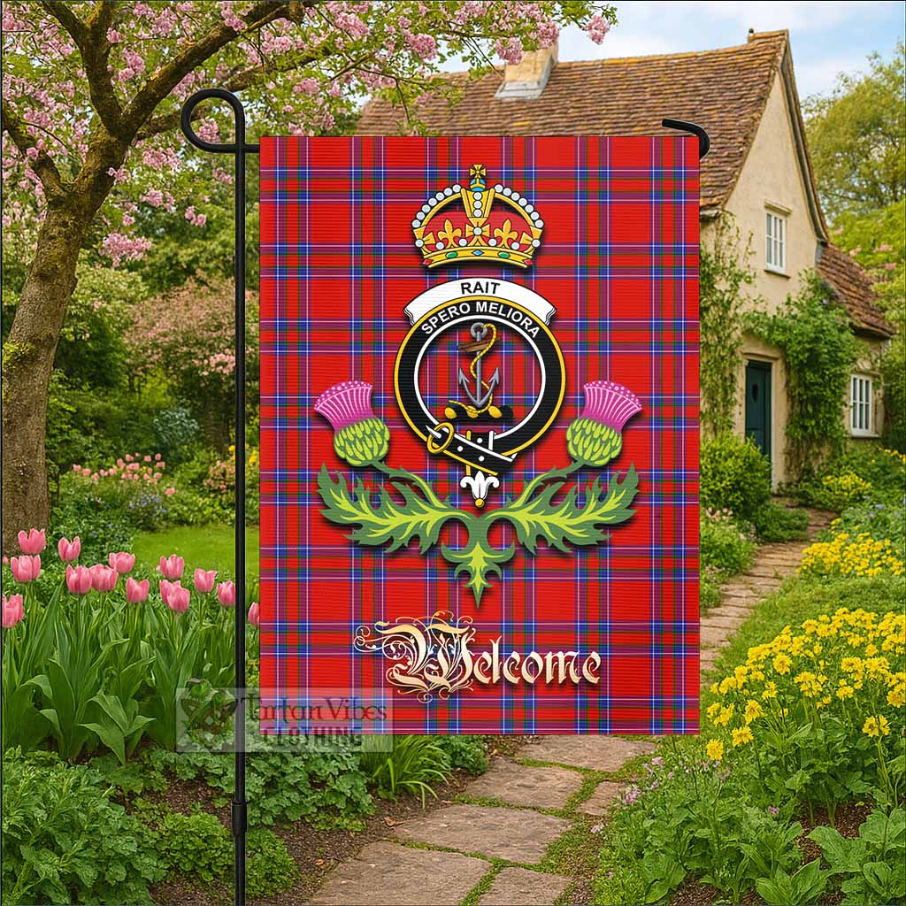 Rait Tartan Family Crest Garden Flag Royal Thistle Welcome Style - Tartan Vibes Clothing