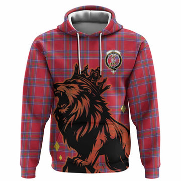 Rait Tartan Family Crest Hoodie Crowned Lion Roaring