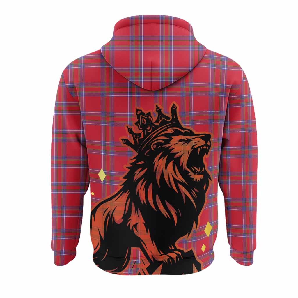 Rait Tartan Family Crest Hoodie Crowned Lion Roaring