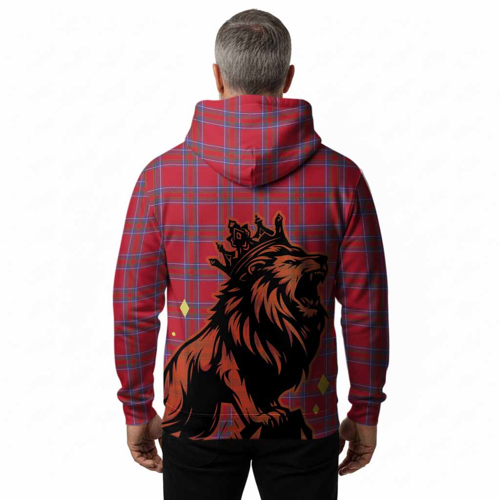 Rait Tartan Family Crest Hoodie Crowned Lion Roaring