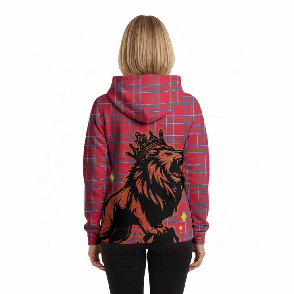 Rait Tartan Family Crest Hoodie Crowned Lion Roaring