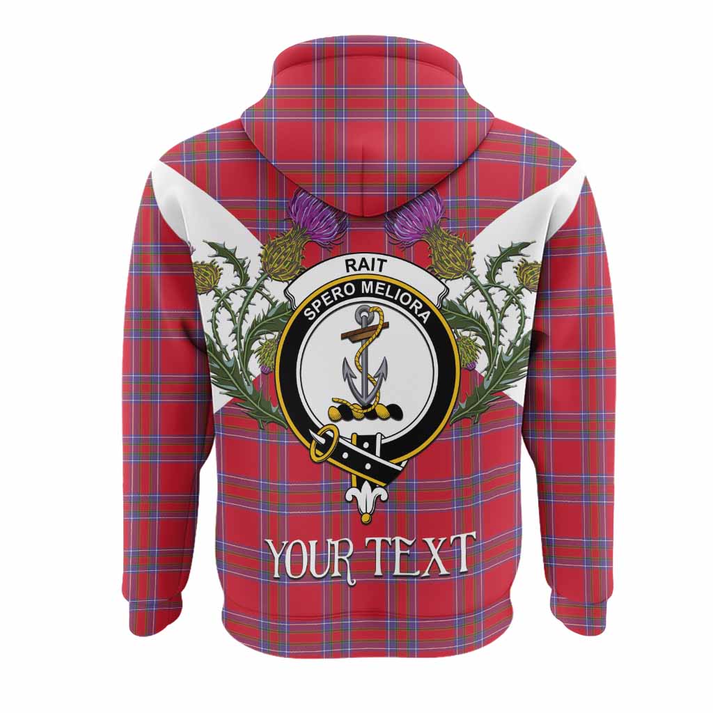 Rait Tartan Family Crest Hoodie Scottish Burns Night Thistle Floral