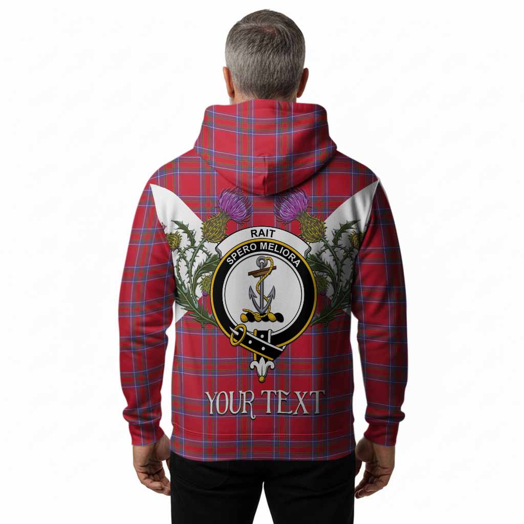 Rait Tartan Family Crest Hoodie Scottish Burns Night Thistle Floral
