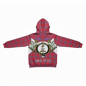Rait Tartan Family Crest Kid Hoodie Scottish Burns Night Thistle Floral