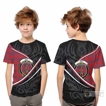 Rait Tartan Family Crest Kid T-shirt Celtic Scottish Thistle Floral - Tartan Vibes Clothing