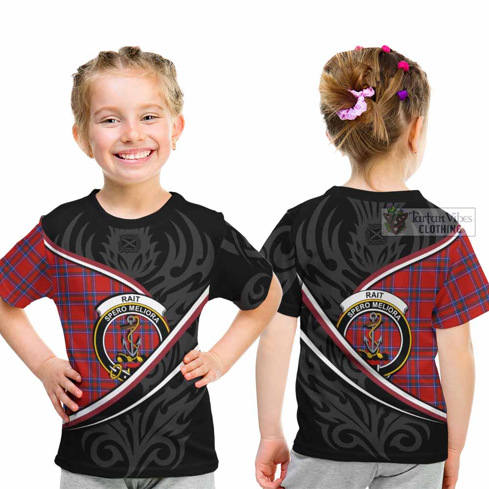 Rait Tartan Family Crest Kid T-shirt Celtic Scottish Thistle Floral - Tartan Vibes Clothing