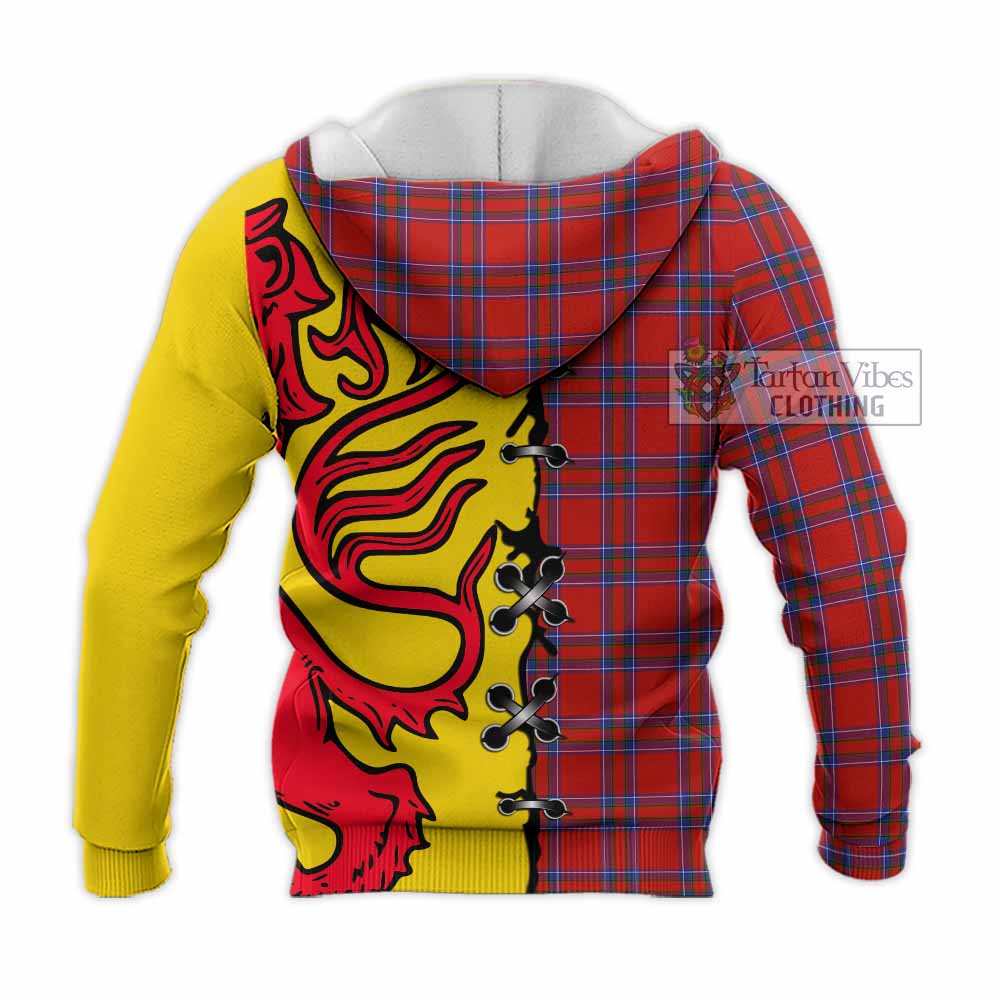 Rait Tartan Family Crest Knitted Hoodie Lion Rampant Honor - Tartan Vibes Clothing