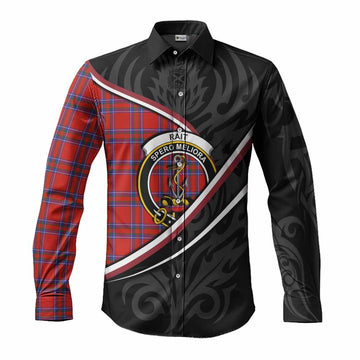 Rait Tartan Family Crest Long Sleeve Button Shirts Celtic Scottish Thistle Floral