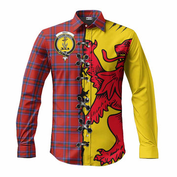 Rait Tartan Family Crest Long Sleeve Button Shirts Lion Rampant Honor