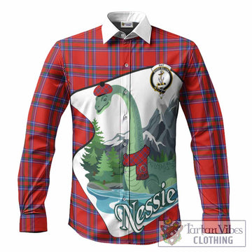 Rait Tartan Family Crest Long Sleeve Button Shirts Nessie Scottish Loch Ness Monster