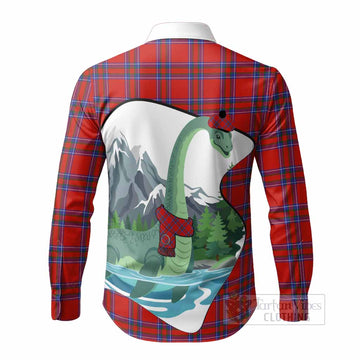 Rait Tartan Family Crest Long Sleeve Button Shirts Nessie Scottish Loch Ness Monster