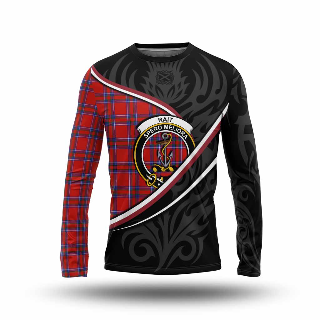 Rait Tartan Family Crest Long Sleeve T-Shirt Celtic Scottish Thistle Floral - Tartan Vibes Clothing