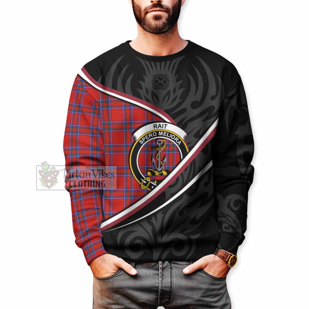 Rait Tartan Family Crest Sweatshirt Celtic Scottish Thistle Floral - Tartan Vibes Clothing