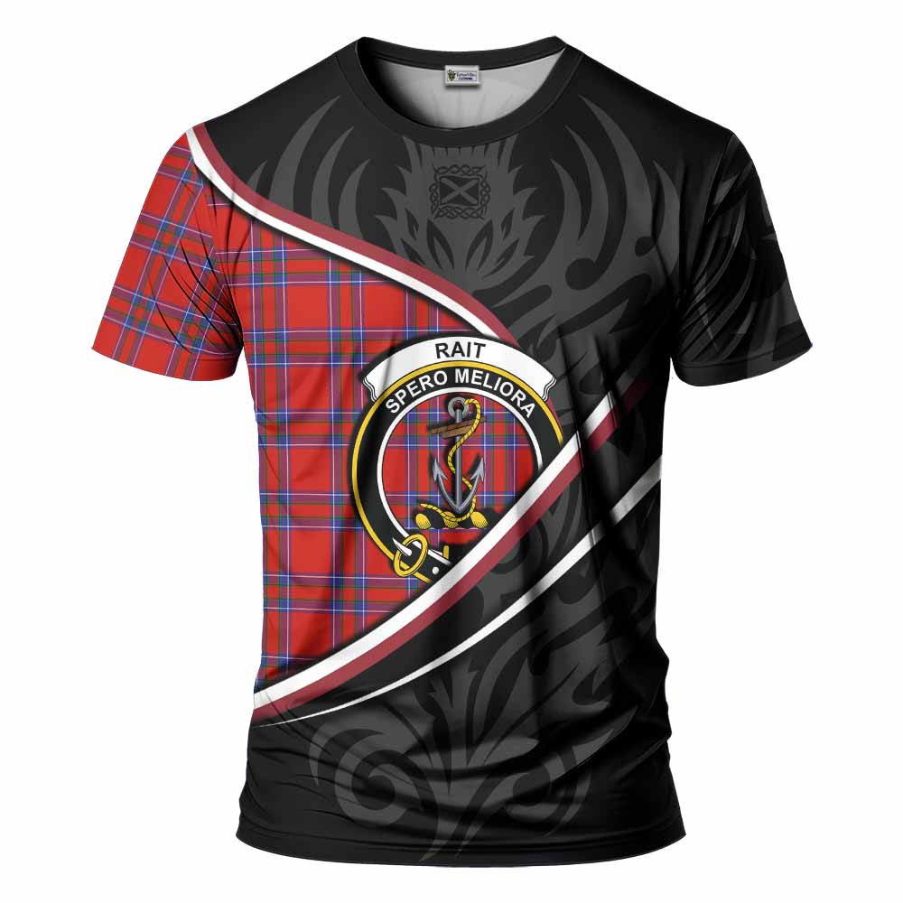 Rait Tartan Family Crest T-shirt Celtic Scottish Thistle Floral - Tartan Vibes Clothing