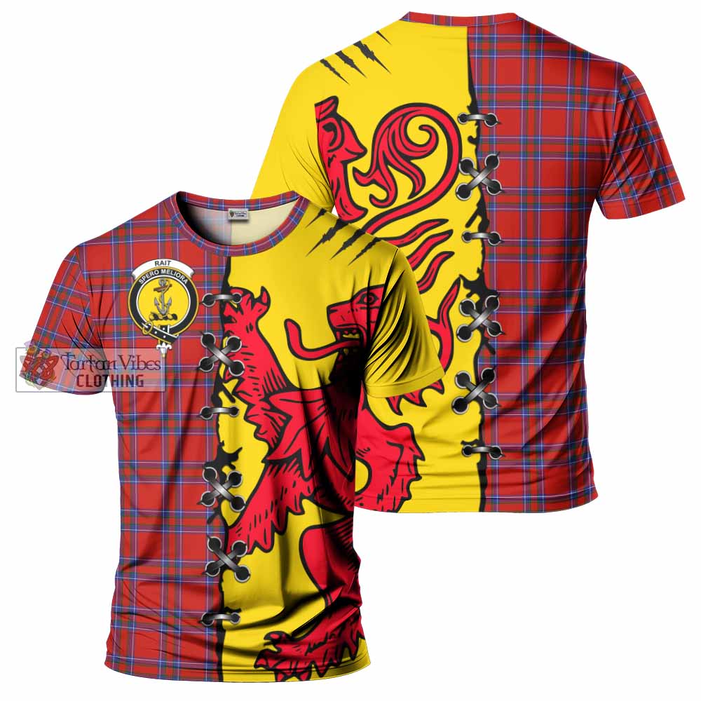 Rait Tartan Family Crest T-shirt Lion Rampant Honor - Tartan Vibes Clothing