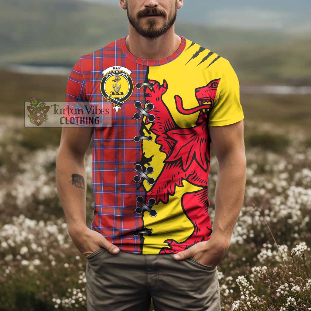 Rait Tartan Family Crest T-shirt Lion Rampant Honor - Tartan Vibes Clothing