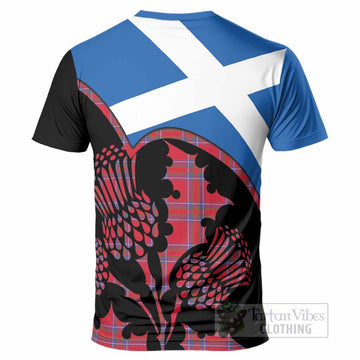 Rait Tartan Family Crest T-Shirt Scotland Thistle Floral Flag Style