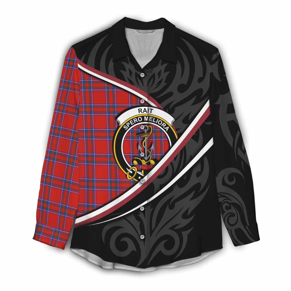 Rait Tartan Family Crest Women Casual Shirt Celtic Scottish Thistle Floral - Tartan Vibes Clothing