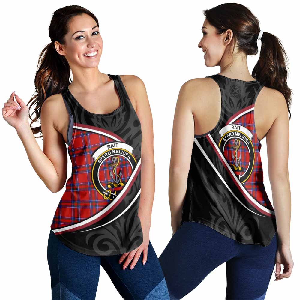 Rait Tartan Family Crest Women Racerback Tanks Celtic Scottish Thistle Floral - Tartan Vibes Clothing