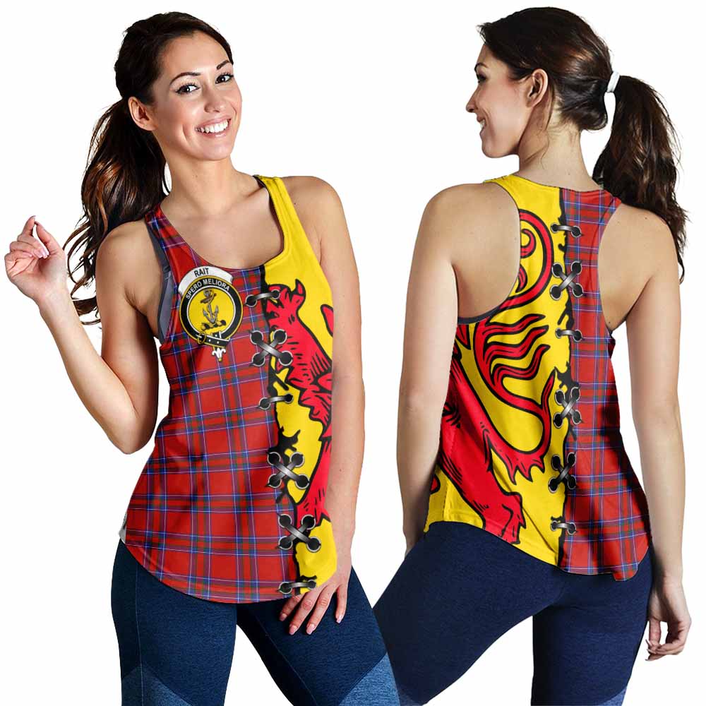 Rait Tartan Family Crest Women Racerback Tanks Lion Rampant Honor - Tartan Vibes Clothing