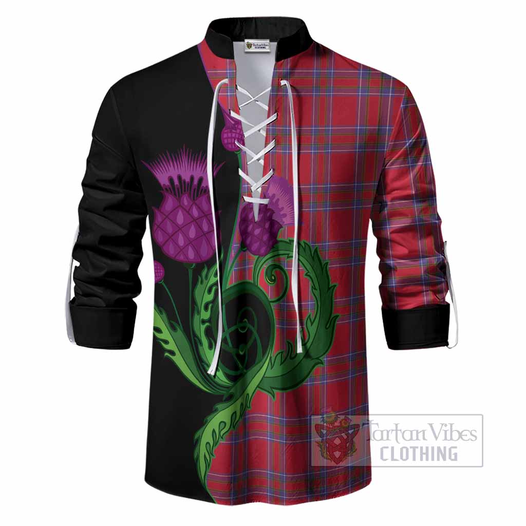 Rait Tartan Ghillie Shirt Traditional Scottish Thistle