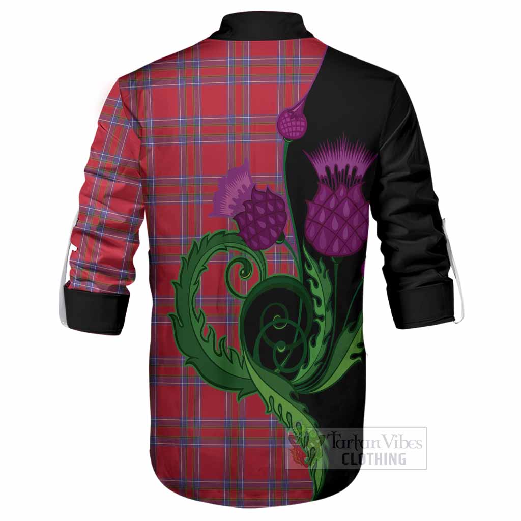 Rait Tartan Ghillie Shirt Traditional Scottish Thistle