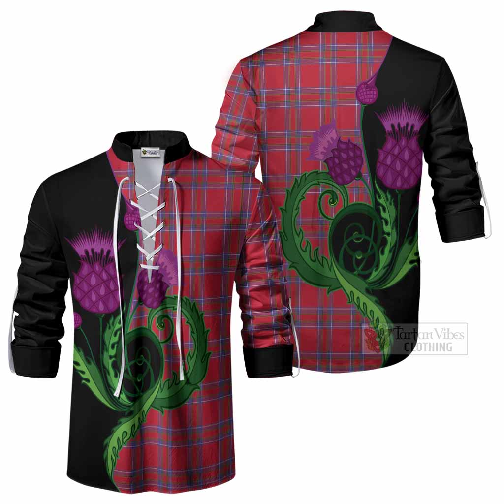 Rait Tartan Ghillie Shirt Traditional Scottish Thistle