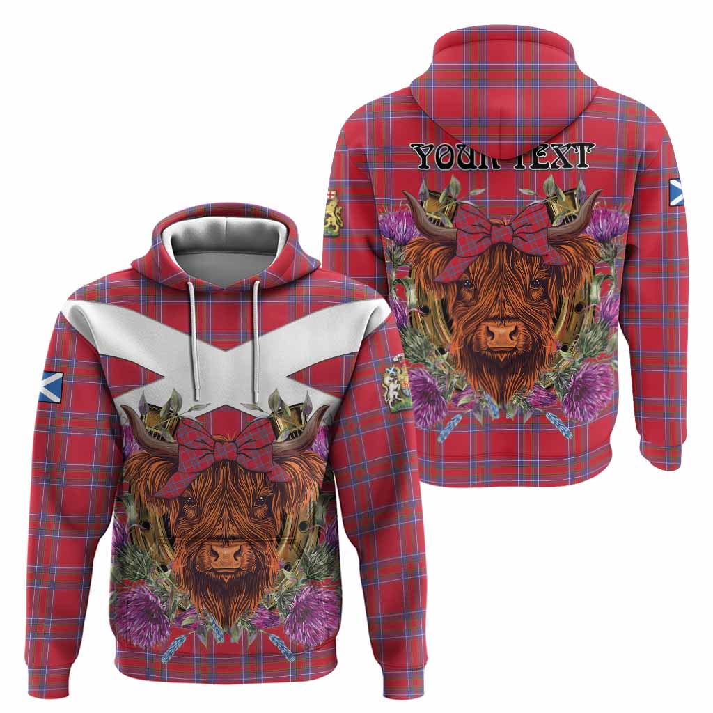 Rait Tartan Hoodie Scottish Thistle Heilan Coo