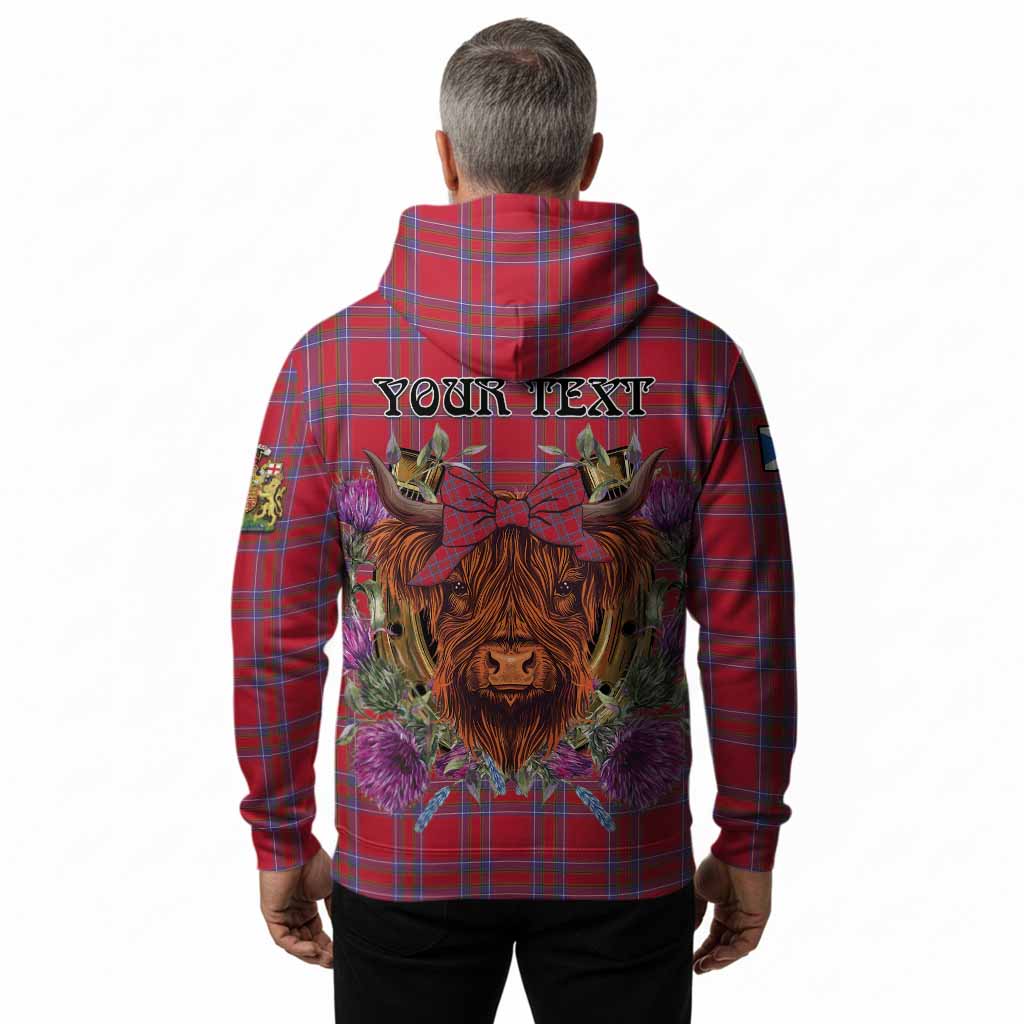 Rait Tartan Hoodie Scottish Thistle Heilan Coo