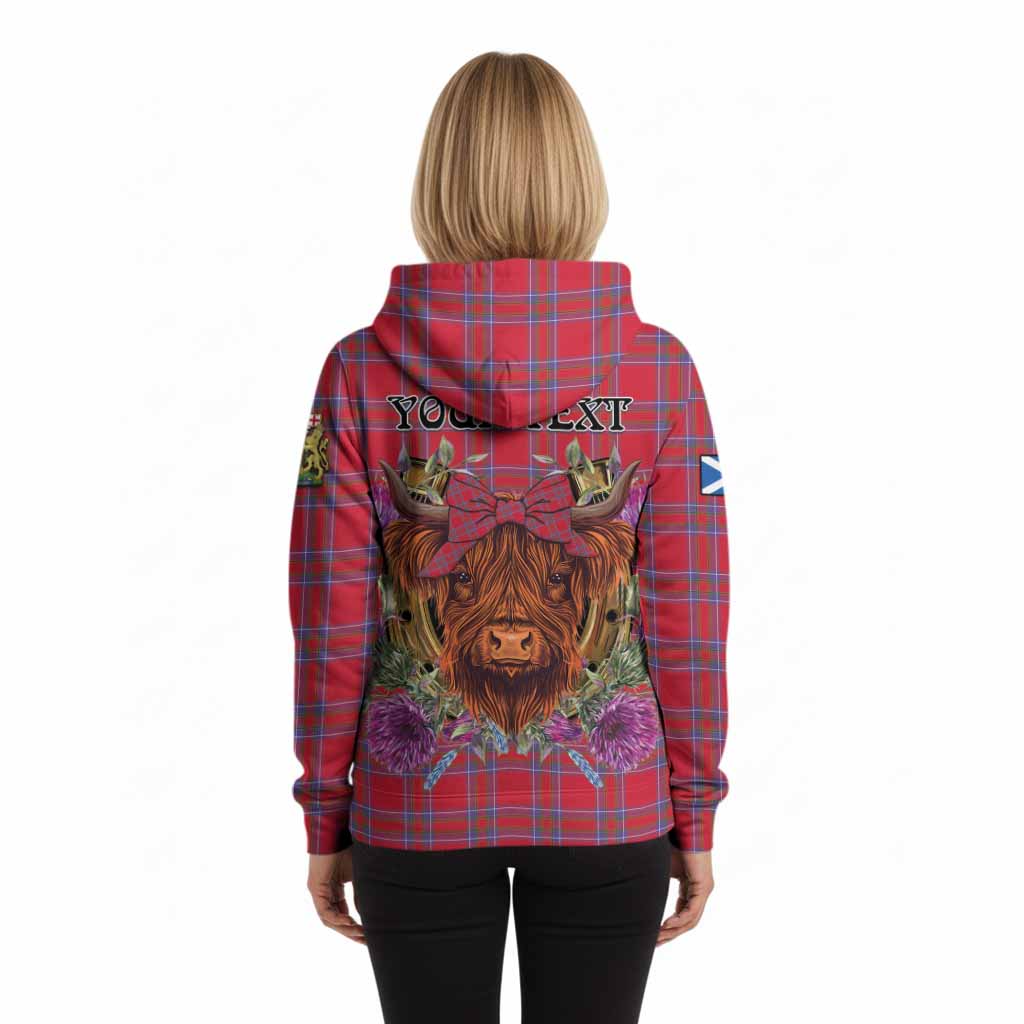 Rait Tartan Hoodie Scottish Thistle Heilan Coo
