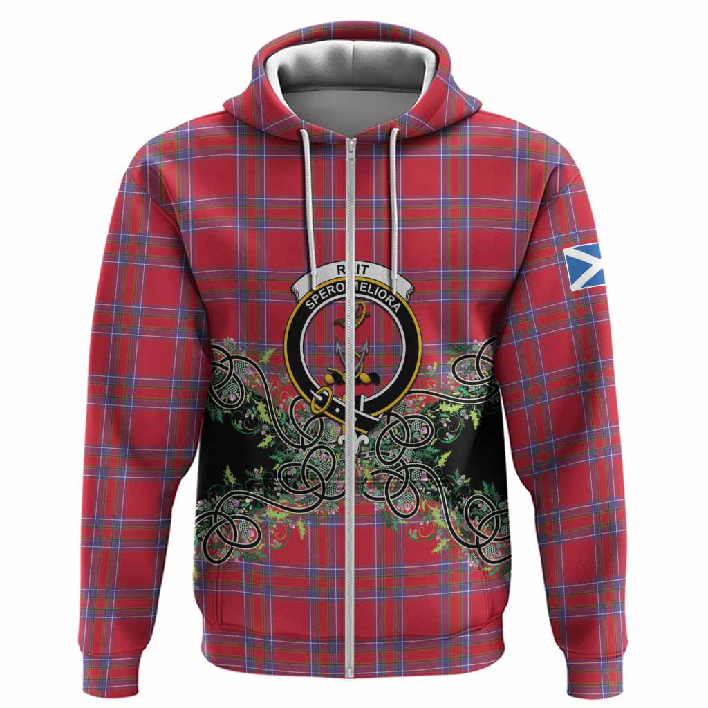 Rait Tartan Hoodie Thistle Scottish Spirit