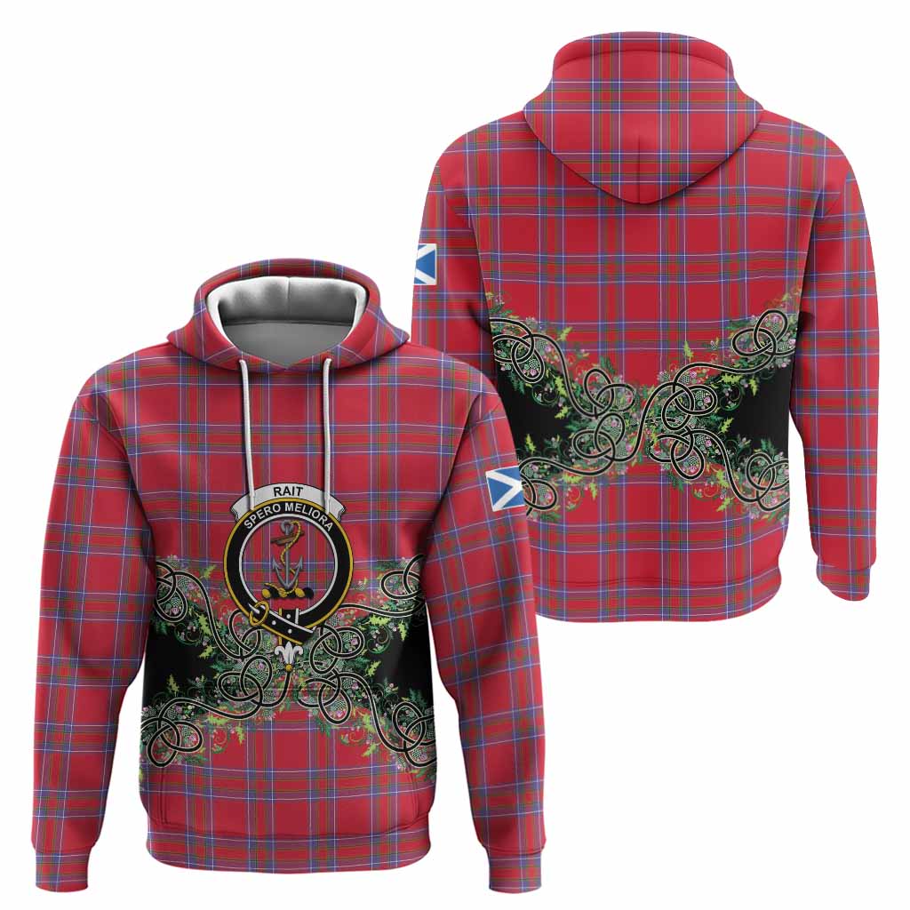 Rait Tartan Hoodie Thistle Scottish Spirit