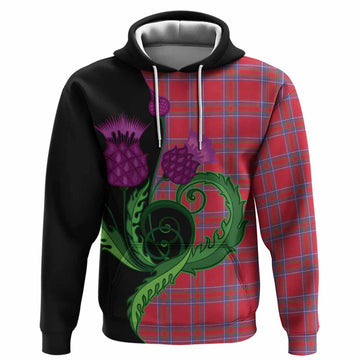 Rait Tartan Hoodie Traditional Scottish Thistle