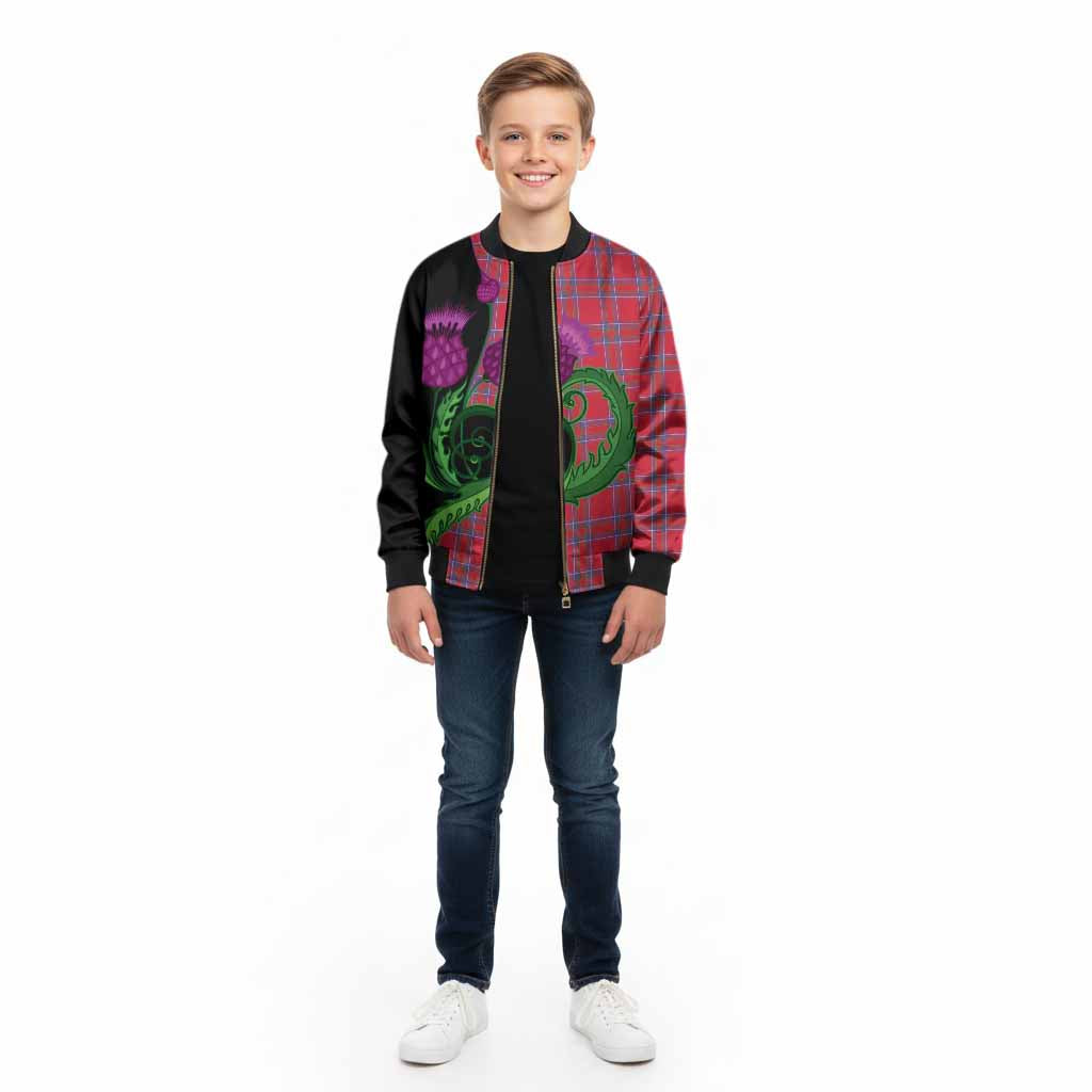 Rait Tartan Kid Bomber Jacket Traditional Scottish Thistle