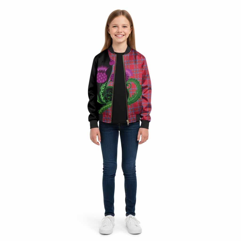 Rait Tartan Kid Bomber Jacket Traditional Scottish Thistle