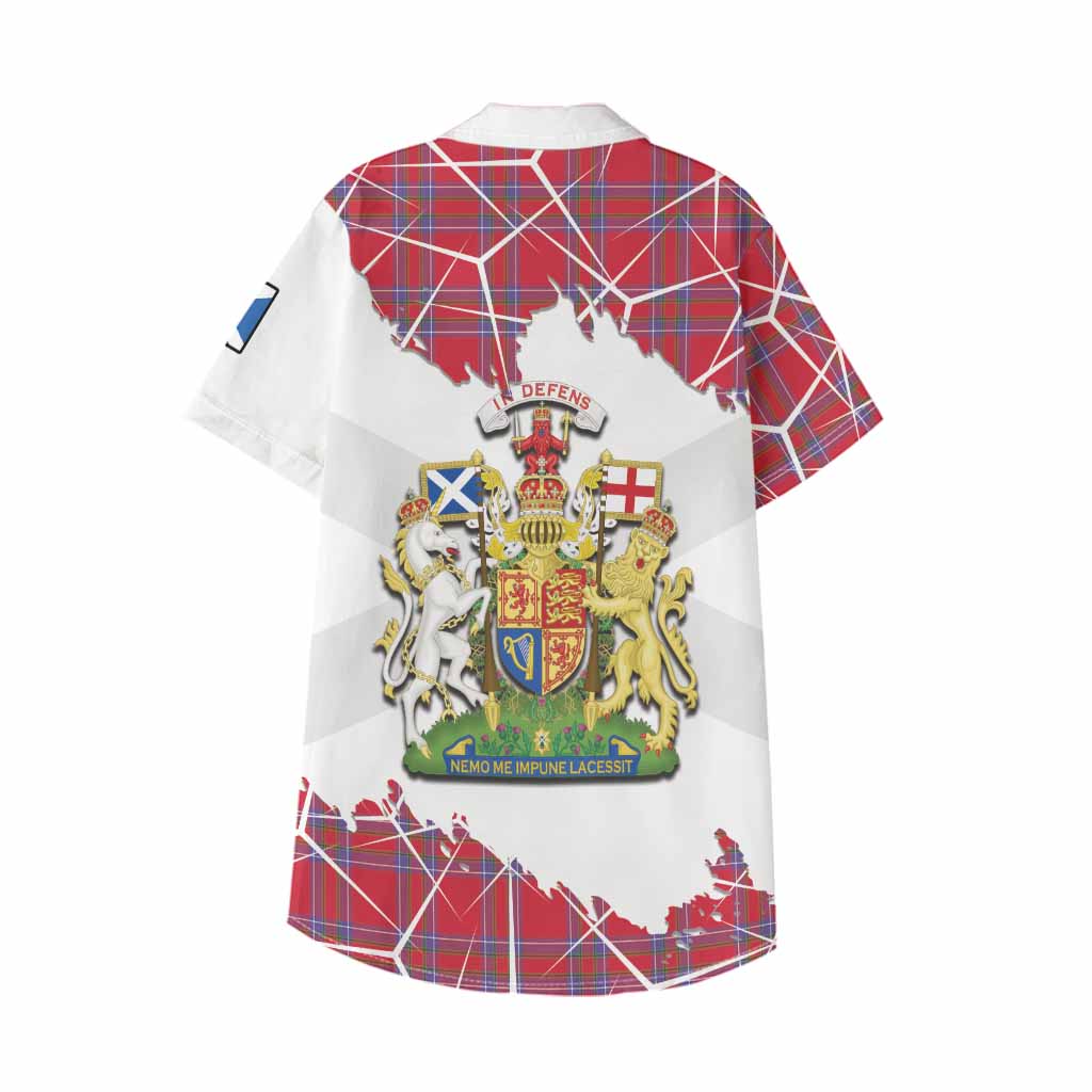 Rait Tartan Kid Hawaiian Shirt with Family Crest and Lion Rampant Grunge Style