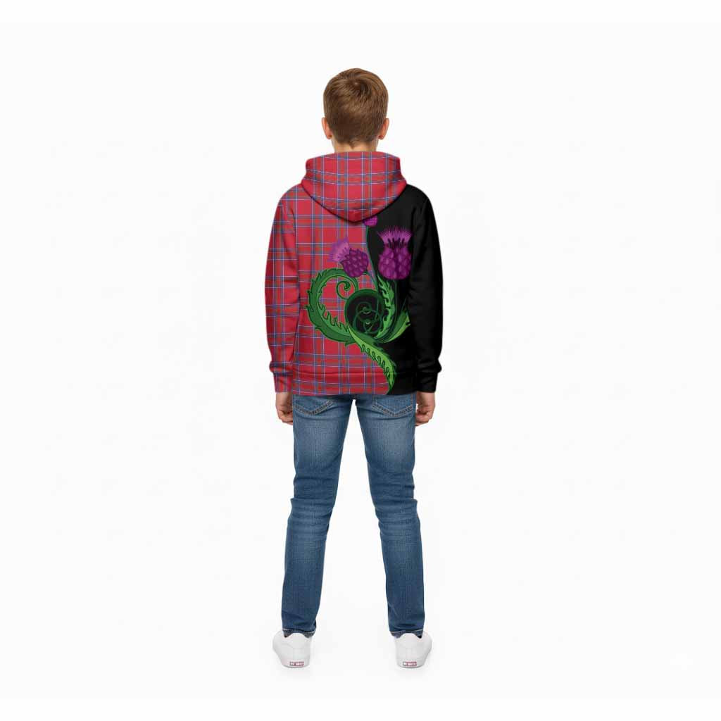 Rait Tartan Kid Hoodie Traditional Scottish Thistle