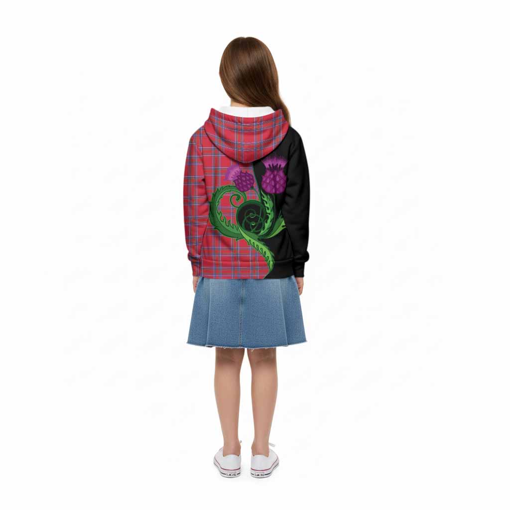 Rait Tartan Kid Hoodie Traditional Scottish Thistle