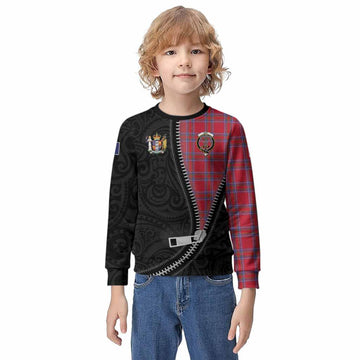 Rait Tartan Kid Knitted Sweatshirt New Zealand Pattern Unique Zipper Stylized