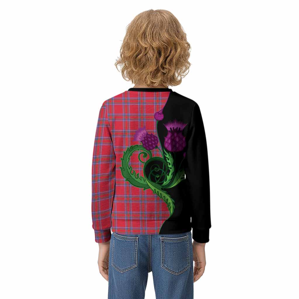 Rait Tartan Kid Knitted Sweatshirt Traditional Scottish Thistle