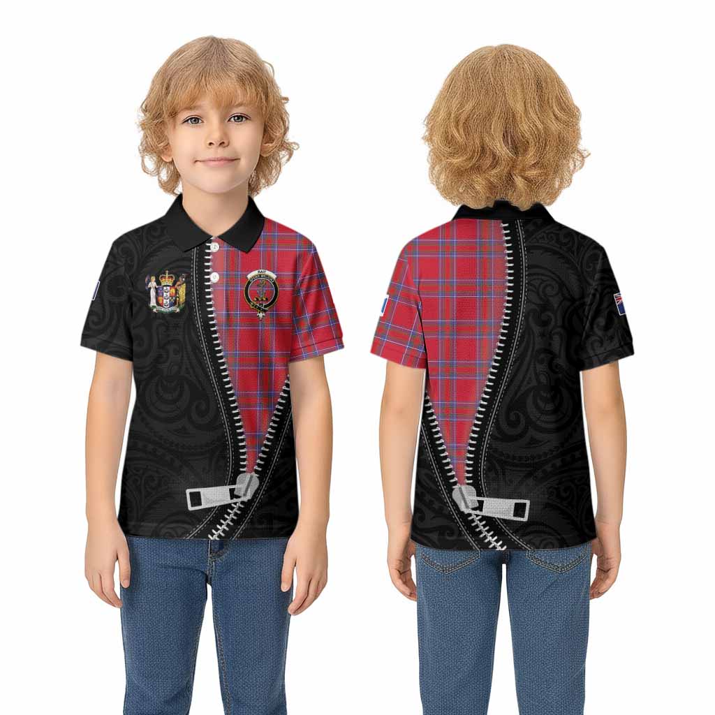 Rait Tartan Kid Polo Shirt New Zealand Pattern Unique Zipper Stylized