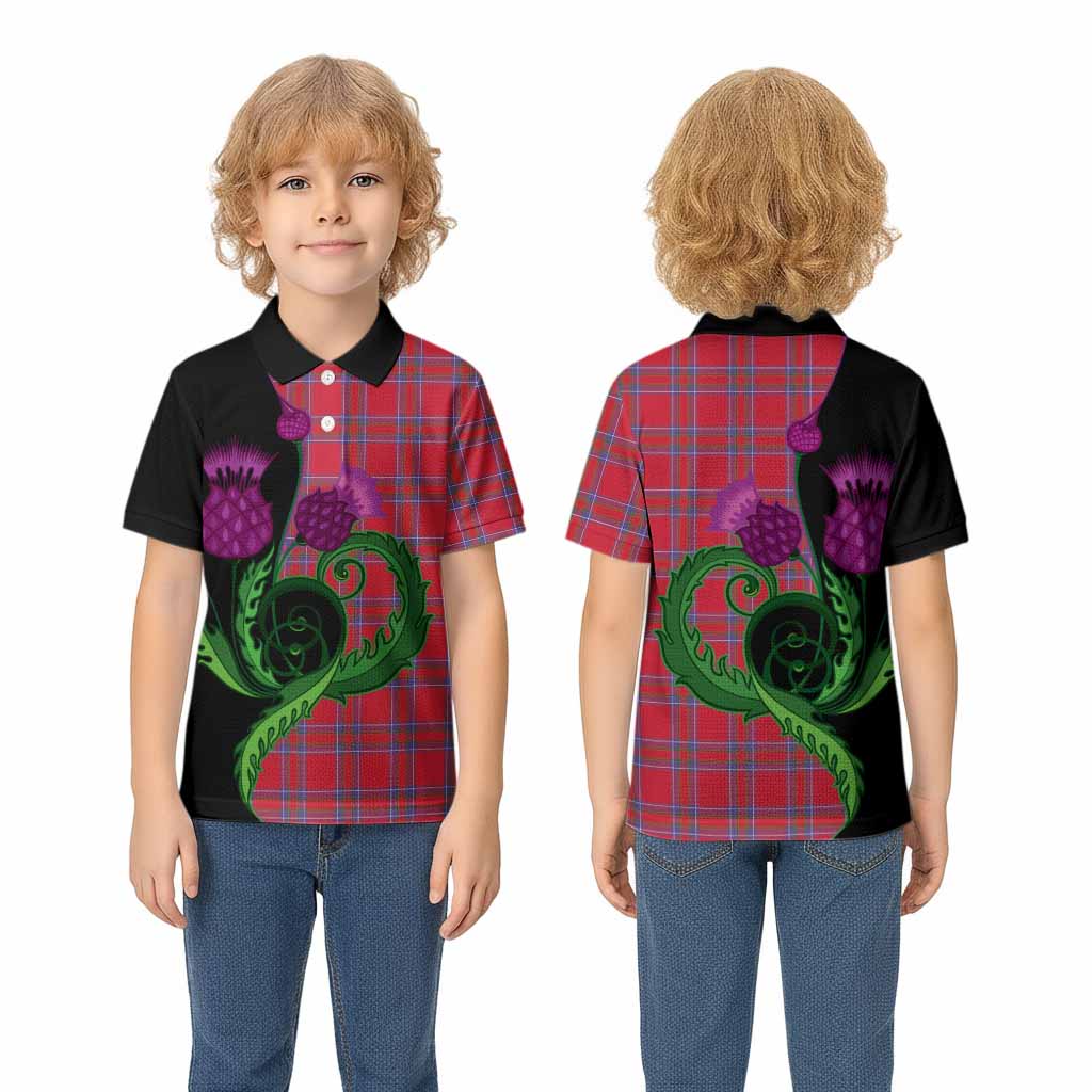 Rait Tartan Kid Polo Shirt Traditional Scottish Thistle