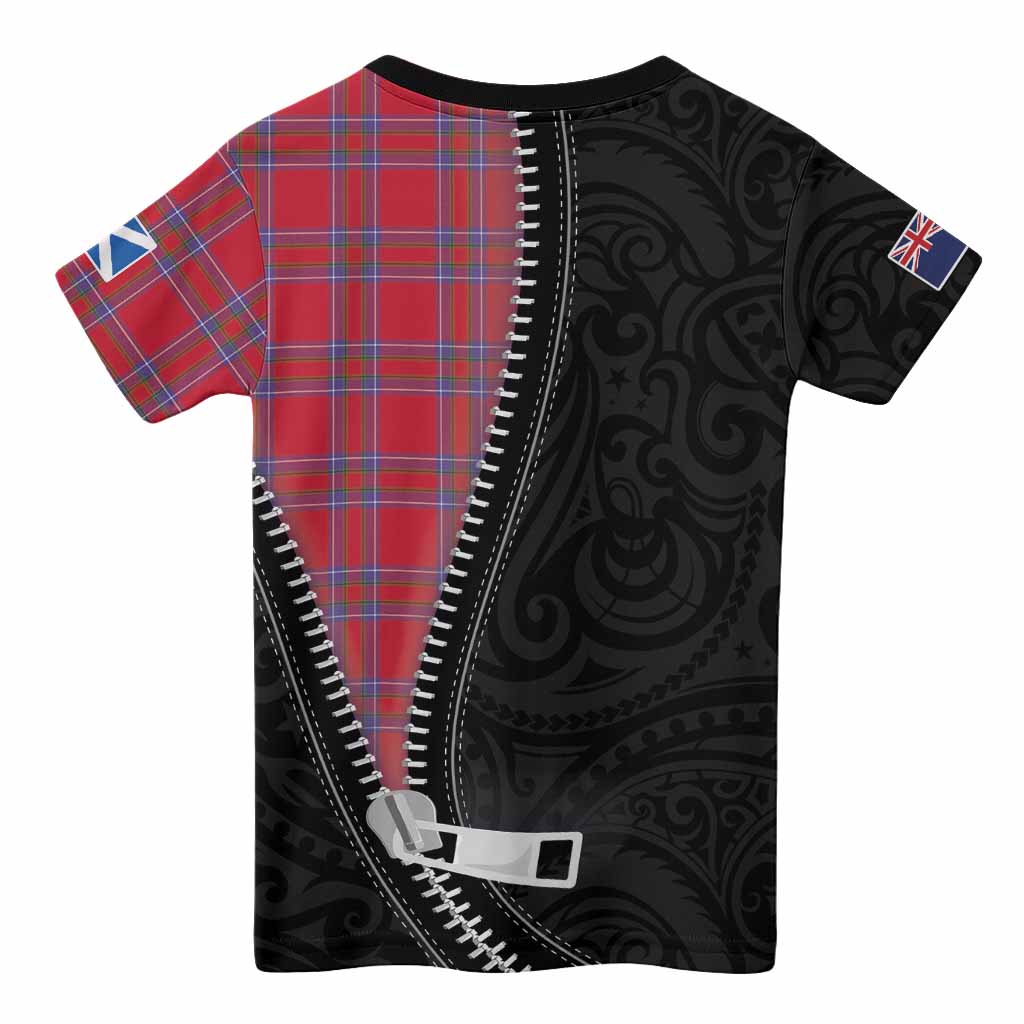 Rait Tartan Kid T-shirt New Zealand Pattern Unique Zipper Stylized
